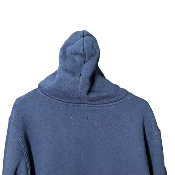 Navy Blue Embroidered Graphic Texas Long Sleeve Pullover Hoodie - Picture 5 of 7